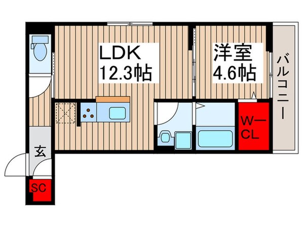 ルリアン保木間の物件間取画像